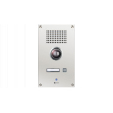IP vandal resistant wallmount station with one call button and integrated Eneo camera