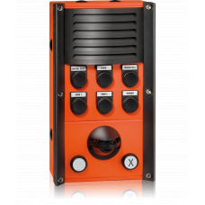 Industrial station with 6 buttons, 2 LED buttons, loudspeaker and microphone