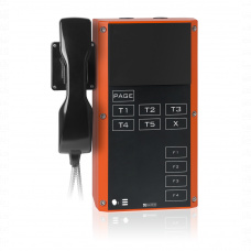 Digital 2-wire station for Ex zones 1+21 with Party Line keypad and 4 function keys, with handset V AC