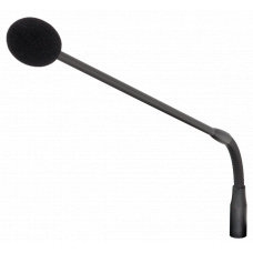 Gooseneck microphone for installation via screw terminal