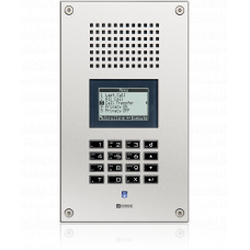 IP vandal resistant wallmount station with full keypad and LCD-display